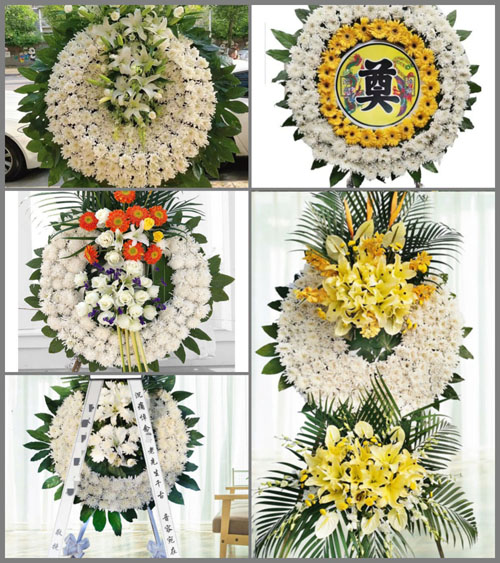 山东济宁鱼台县滨湖街道马石庄村花圈速递